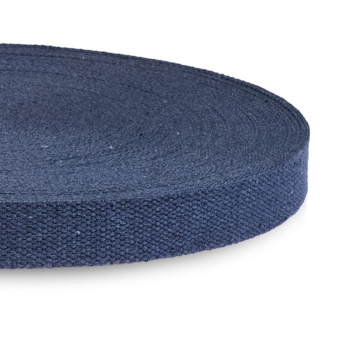 Denim Blue- 1.5 Inch 50 Yards Heavy Cotton Webbing Strap