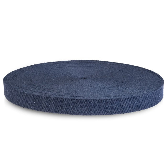 Denim Blue- 1.5 Inch 50 Yards Heavy Cotton Webbing Strap