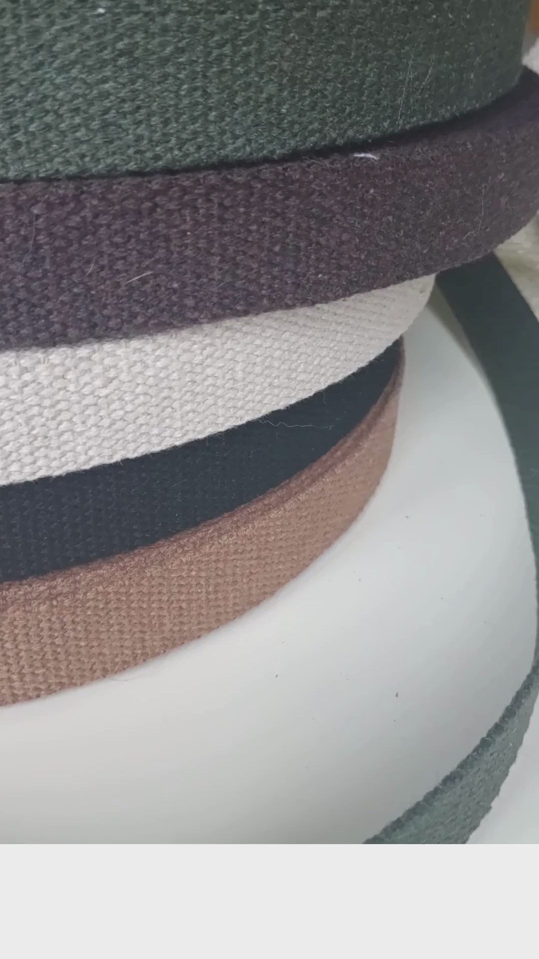 Brown- 1 Inch 10 Yards Heavy Cotton Webbing Strap