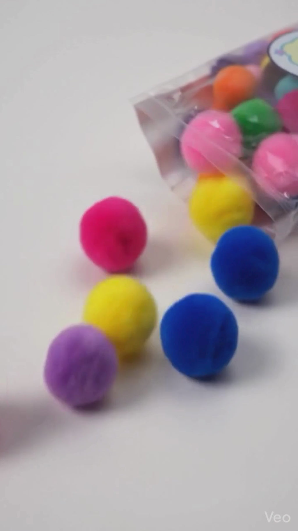 Pom Poms Balls - 25,000 Pcs (50 Packs x 500), 2cm (0.8") Assorted Colors Wholesale